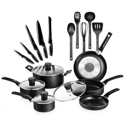 Serenelife Home Kitchen Cookware 20-Piece Set Home & Lighting