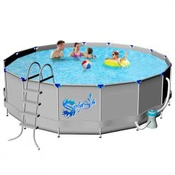 Serenelife Sports & Outdoors Metal Frame Pool Set SLPORND18