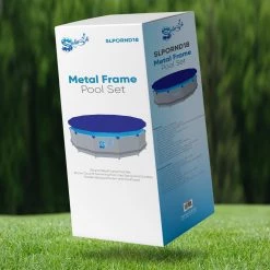 Serenelife Sports & Outdoors Metal Frame Pool Set SLPORND18