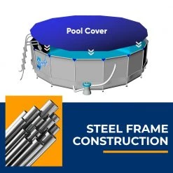 Serenelife Sports & Outdoors Metal Frame Pool Set SLPORND18