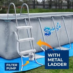 Serenelife Sports & Outdoors Metal Frame Pool Set SLPORND18