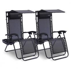 Serenelife Adjustable Zero Gravity Chair Set