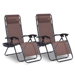 Serenelife Camping & Outdoor Adjustable Zero Gravity Chair Set