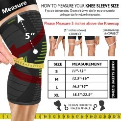 SereneLife Health & Beauty Compression Knee Sleeve SCKGM