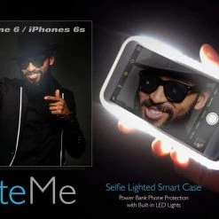 SereneLife Lite-Me Selfie LED Lighted IPhone Case SLIP101BL