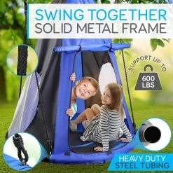 Serenelife Kids Fun Tent Rope Swing Kit SLSWNG350BL