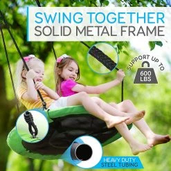 Serenelife Children’s Hanging Swing Seat SLSWNG100GN Sports & Outdoors