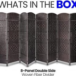 Serenelife Home & Lighting 8-Panel Room Divider SLRDX89