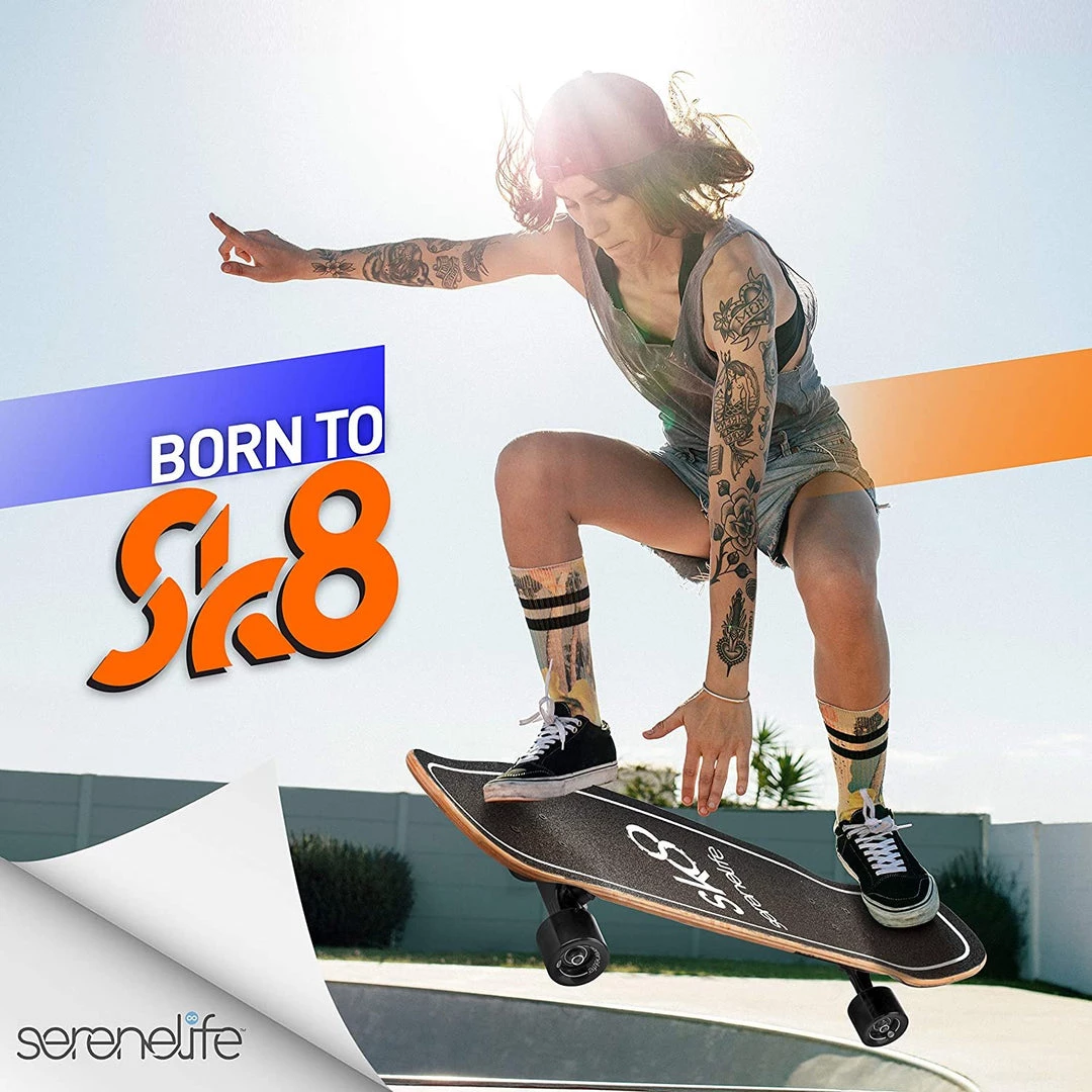 Serenelife Sports & Outdoors Canadian Maple Deck Skateboard 6" 15 Serenelife Sports & Outdoors Canadian Maple Deck Skateboard 6"