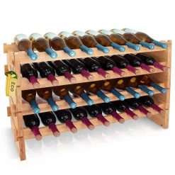 Serenelife Home & Lighting Stackable Wine Storage Rack SLWMDSF200