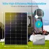 SereneLife Camping & Outdoor Portable Mono Solar Panel Starter Kit SLSPNL10