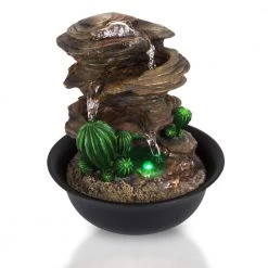 SereneLife Home & Lighting Electric Water Fountain Decor SLTWF63LED