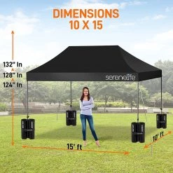 SereneLife Pop Up Canopy Tent Sports & Outdoors