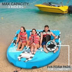 SereneLife Inflatable Towable Tube For Boating SLTOWBL30 12 SereneLife Inflatable Towable Tube For Boating SLTOWBL30