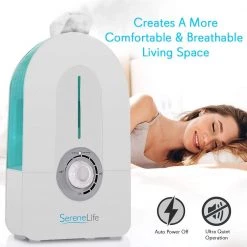 SereneLife Cool Mist Ultrasonic Humidifier PHUMDIF3 Health & Beauty