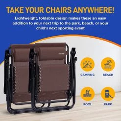 Serenelife Adjustable Zero Gravity Chair Set
