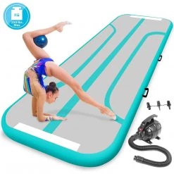 SereneLife Inflatable Air Tumbling Mat 9.8Ft Sports & Outdoors