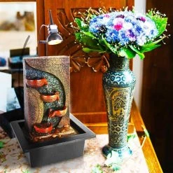 SereneLife Home & Lighting Electric Water Fountain Decor SLTWF83LED