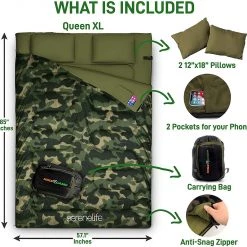 SereneLife Double Sleeping Bag