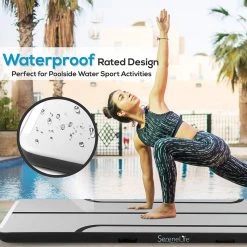 SereneLife Sports & Outdoors Inflatable Air Tumbling Mat 9.8ft SLGM3KB