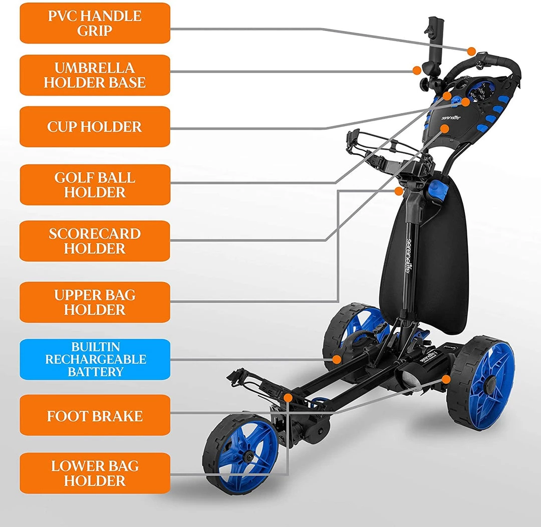 Serenelife Sports & Outdoors 3-Wheel Golf Electric Trolley SLGZELEC 8 Serenelife Sports & Outdoors 3-Wheel Golf Electric Trolley SLGZELEC