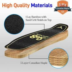 Serenelife Sports & Outdoors Canadian Maple Deck Skateboard 6" 19 Serenelife Sports & Outdoors Canadian Maple Deck Skateboard 6