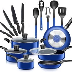 Serenelife Home Kitchen Cookware 20-Piece Set Home & Lighting