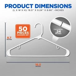 Serenelife Sports & Outdoors Plastic Clothes Hangers SLHPL55 13 Serenelife Sports & Outdoors Plastic Clothes Hangers SLHPL55