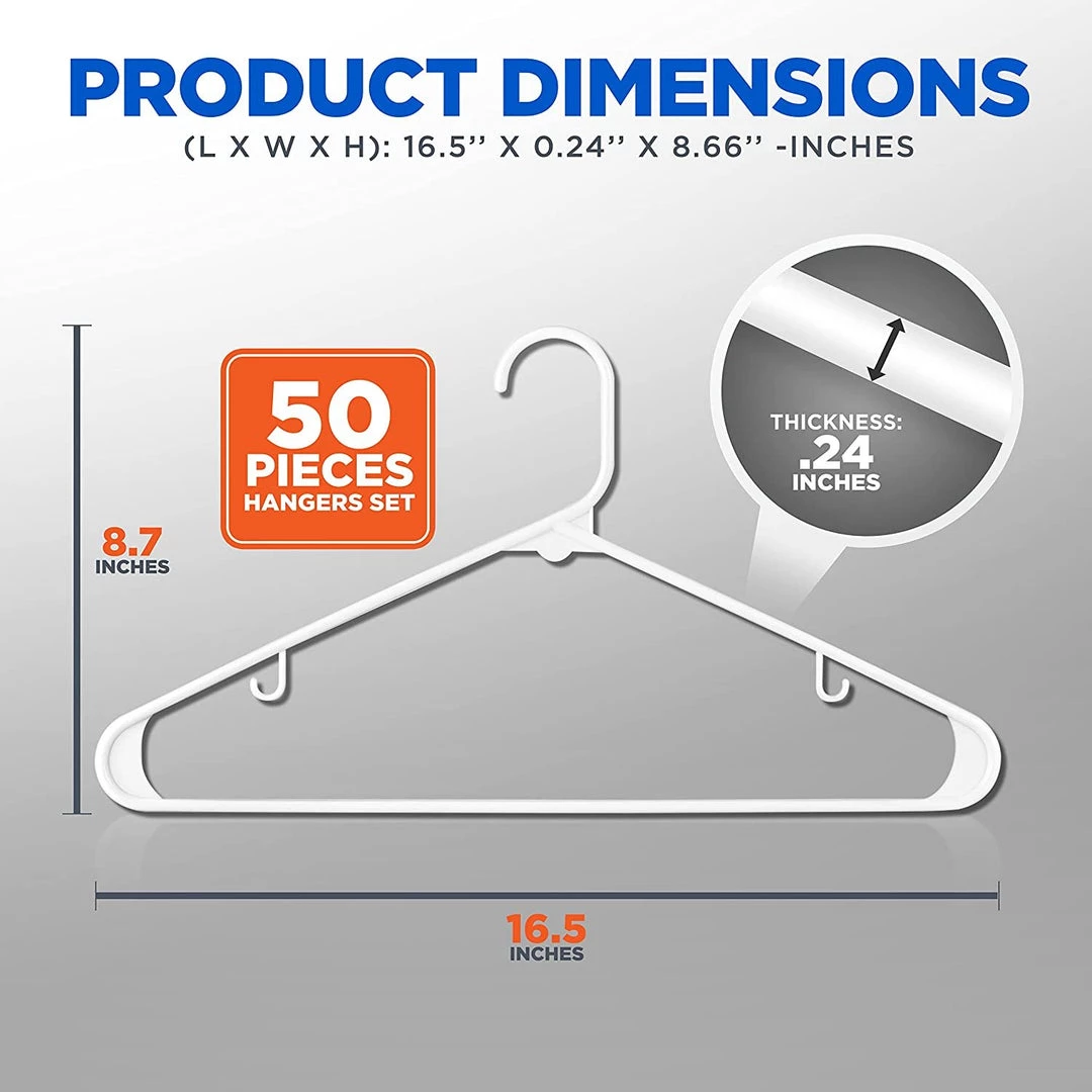 Serenelife Sports & Outdoors Plastic Clothes Hangers SLHPL55 7 Serenelife Sports & Outdoors Plastic Clothes Hangers SLHPL55