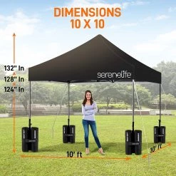 SereneLife Pop Up Canopy Tent Sports & Outdoors