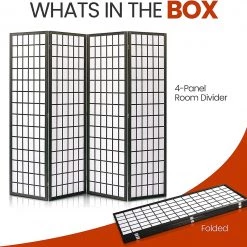 Serenelife 4-Panel Room Divider SLRDD4 Home & Lighting