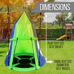 SereneLife Sports & Outdoors Trees Hanging Circle Saucer Swing SLSWNG350
