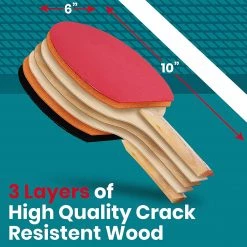 Serenelife Sports & Outdoors Ping Pong Paddle Set SLPPRAC