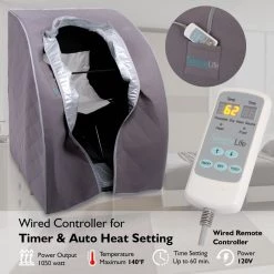 SereneLife Health & Beauty Portable Infrared Sauna SLISAU10GRY