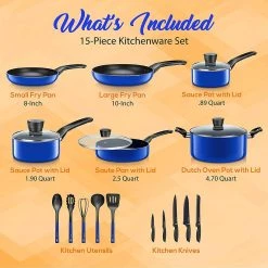 Serenelife Home Kitchen Cookware 20-Piece Set Home & Lighting