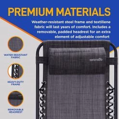 Serenelife Camping & Outdoor Adjustable Zero Gravity Chair Set SLZGHTBGY32 13 Serenelife Camping & Outdoor Adjustable Zero Gravity Chair Set SLZGHTBGY32