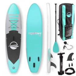 SereneLife Free-Flow SUP Inflatable Paddle Board Sports & Outdoors
