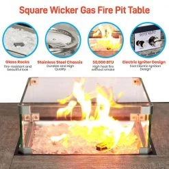 Serenelife Tools & Garden Propane Gas Fire Pit SLFPX45