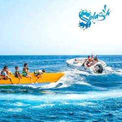 Serenelife Sports & Outdoors Inflatable Banana Boat With Storage Bag 4 Person SLBBFL4