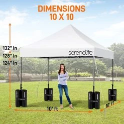 SereneLife Pop Up Canopy Tent Sports & Outdoors