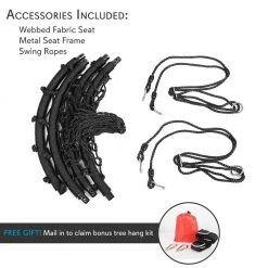 SereneLife Sports & Outdoors Indoor/Outdoor Hanging Rope Swinging Seat Spinner SLSWNG200