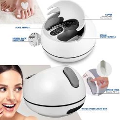 Serenelife Health & Beauty Steam Foot Spa Bath Massager SLFTSP140