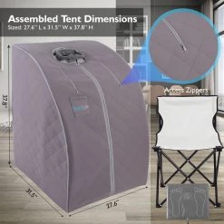 SereneLife Health & Beauty Portable Infrared Sauna SLISAU10GRY