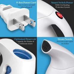 SereneLife Portable Handheld Fabric Steamer PSTMH17 Home & Lighting