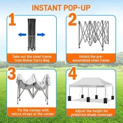 SereneLife Pop Up Canopy Tent Sports & Outdoors