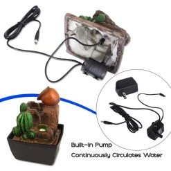 SereneLife Electric Water Fountain Decor SLTWF52LED Home & Lighting