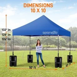 SereneLife Pop Up Canopy Tent Sports & Outdoors