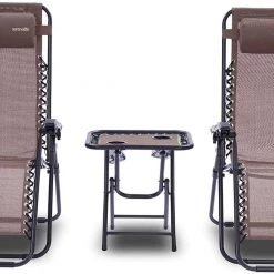 Serenelife Camping & Outdoor Adjustable Zero Gravity Chair Set