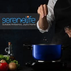 Serenelife Home Kitchen Cookware 20-Piece Set Home & Lighting