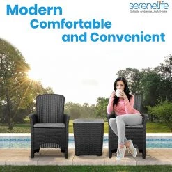 Serenelife Lawn & Garden Outdoor Patio Furniture Sets SLCHB790
